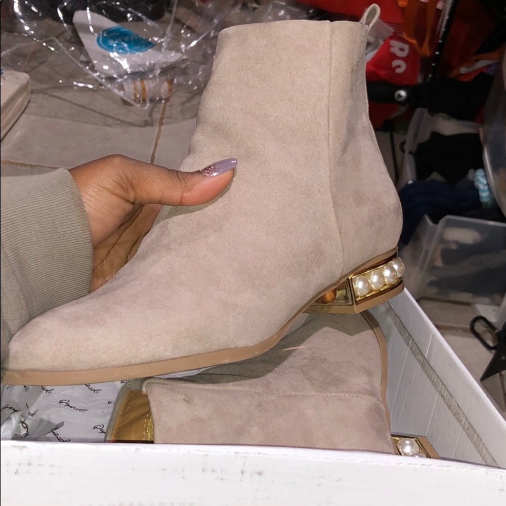 Taupe Suede Chelsea kind of boots